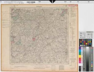 Katasteramt Hattingen  Ennepe-Ruhr-Kreis, Meßtischblatt Hattingen 4609, Farbige Einzeichnung mit Namensliste