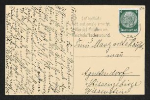 Brief von Hedwig Fischer an Margarete Hauptmann