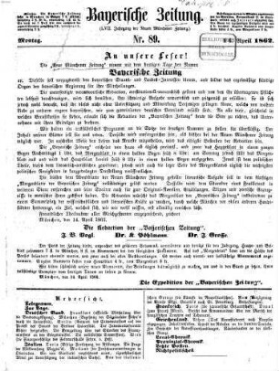 Bayerische Zeitung. Mittag-Ausgabe. 1862 = Jg. 57, 5 - 8