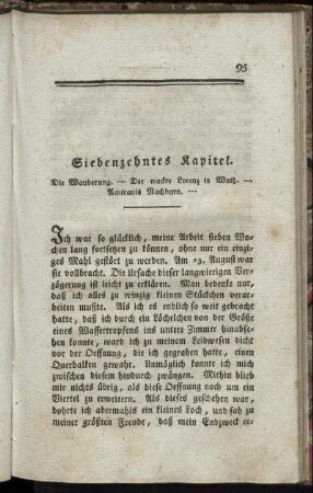 Siebenzehntes Kapitel. Die Wanderung. [...]