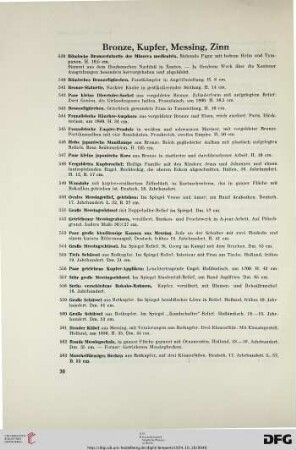 Bronze, Kupfer, Messing, Zinn (Nr. 539-567)