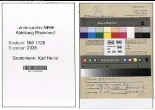 Entnazifizierung Karl Heinz Grundmann , geb. 31.03.1920 (Polizist)