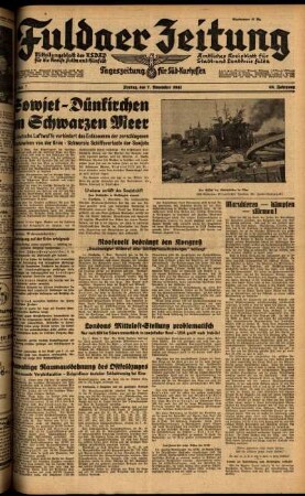 Ausgabe vom Freitag, den 07. November 1941.