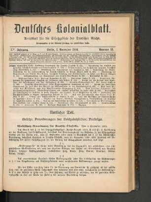 Nummer 22, 1. November