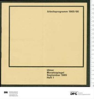 Programm 1. Monatsabschnitt 1965/1966