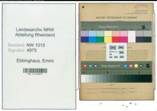 Entnazifizierung Emmi Ebbinghaus , geb. 12.04.1899 (Verkaeuferin)