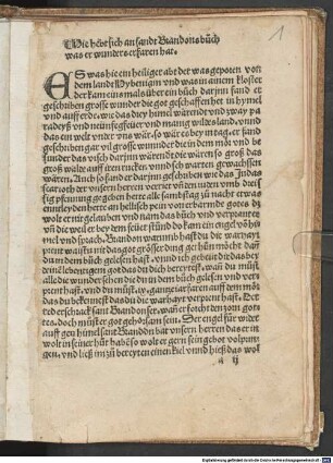 Hie hebt sich an sanct Brandons Buch was er wunders erfaren hat