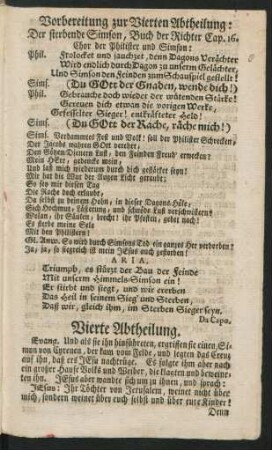 Vorbereitung zur Vierten Abtheilung: