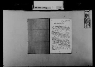 Schreiben von Adolph Vischer, Betberg, an August Lamey: Beileid zum Tod der Schwiegermutter Lameys, Catharina Dyckerhoff.