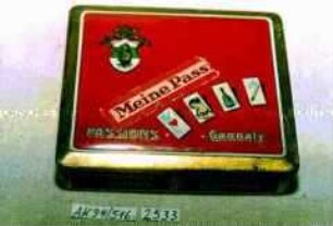 Blechdose für 20 Stück Zigaretten "Meine Passi? PASSIONS GARBATY"