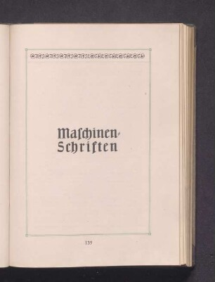 Maschinen-Schriften
