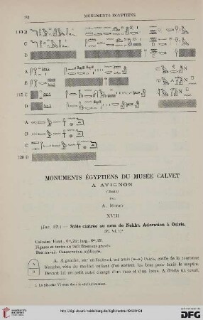 34: Monuments égyptiens du Musée Calvet à Avignon, [3]