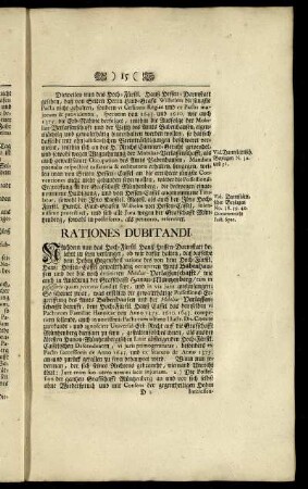 Rationes Dubitandi.