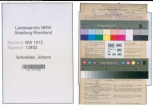 Entnazifizierung Johann Schneider , geb. 12.08.1897 (Weber)
