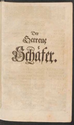 Der Getreue Schäfer