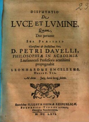 Disp. de luce et lumine