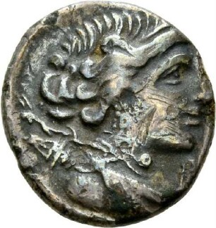 Tetrobol aus Massalia mit der Darstellung der Artemis