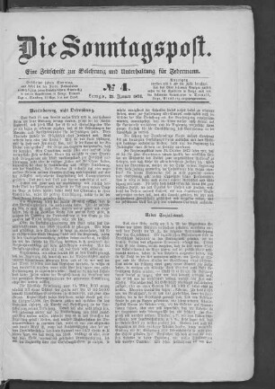 Die Sonntagspost. 1855-1876