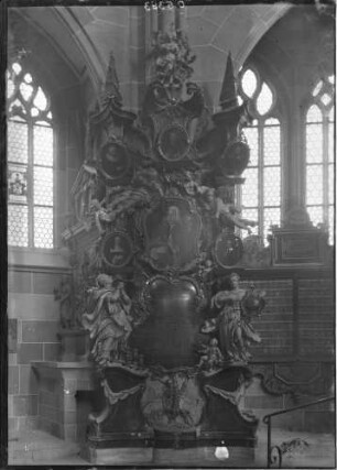 Schwäbisch Hall Evangelische Kirche Sankt Michael Denkmal für Johann Lorenz Sanwald (gestorben 1778)