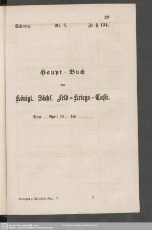 Schema Nr. 7. Zu § 134.