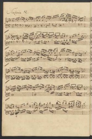 Sinfonien; cemb; A-Dur; BWV 798