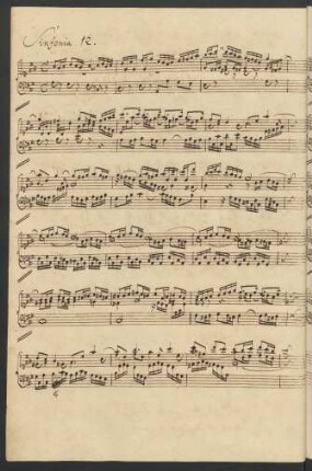 Sinfonien; cemb; A-Dur; BWV 798