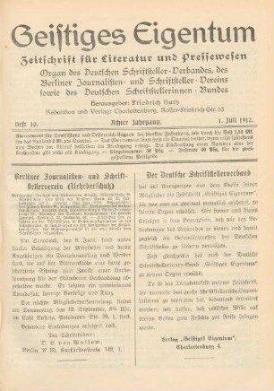 Heft 10 (1. Juli 1912)