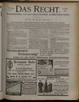 Nr. 6. 25. März 1905.