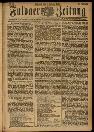 Ausgabe vom Mittwoch, den 08. Februar 1893.