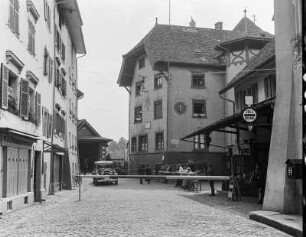 Säckingen, Hallwyler Hof : Säckingen (ab 1978 Bad Säckingen). Hallwyler Hof (hier wohnte Joseph Victor Scheffel einige Monate während seines Aufenthaltes in Säckingen)