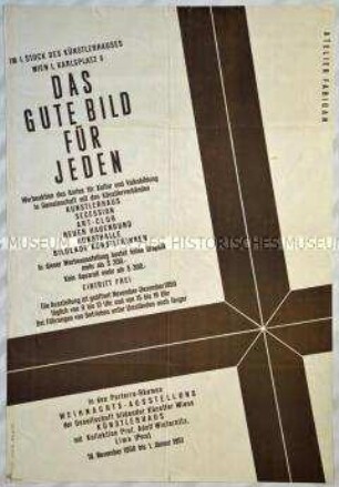 Plakat zu einer Verkaufsausstellung im Künstlerhaus in Wien