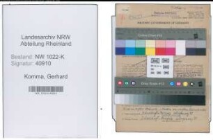 Entnazifizierung Gerhard Komma , geb. 19.06.1915 (Bahnbeamter)