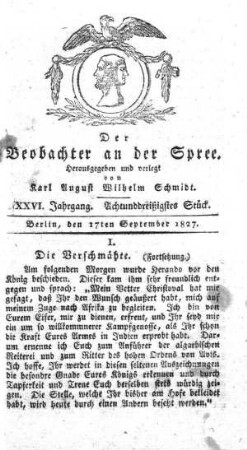 38. Stueck, 17. September 1827