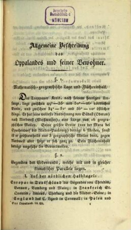 Das Oppaland oder der Troppauer Kreis : nach seinen geschichtlichen, naturgeschichtlichen, bürgerlichen und örtlichen Eigenthümlichkeiten beschrieben, 3. Beschreibung des Oppalandes und seiner Bewohner im Allgemeinen und die Ortsbeschreibung des Fürstenthums Troppau im Besonderen