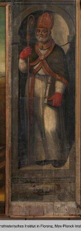 Heiliger Laurentius, Segnender Gottvater in Glorie, heiliger Sebastian und heiliger Zenobius : Heiliger Zenobius