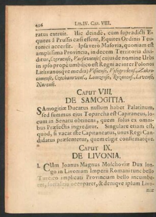 Caput VIII. De Samogitia.