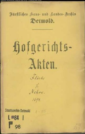 Flörkesche Erben zu Oldendorf, Coppenbrügge und Alverdissen gegen Johann Niere (Neere, Nere) zu Alverdissen - Erbschaft
