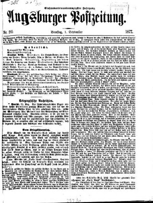 Augsburger Postzeitung. 1877 = Jg. 191, 9 - 12
