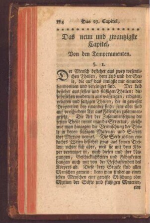 Das neun und zwantzigste Capitel, Von den Temperamenten