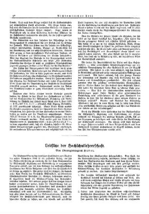 Leitsätze der Hochschullehrerschaft : Nichtamtlicher Teil]