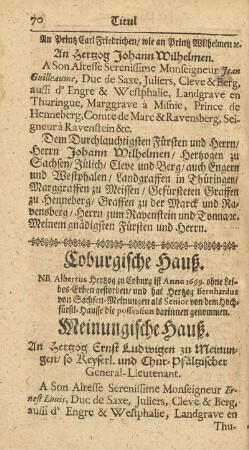Coburgische Hauß