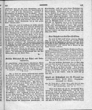 Kritische Bibliothek für das Schul- und Unterrichtswesen. - Hildesheim : Gerstenberg, 1819-1830. - 2.1820