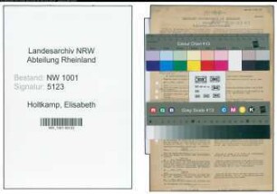 Entnazifizierung Elisabeth Holtkamp, geb. 13.04.1919 (Schneiderin)