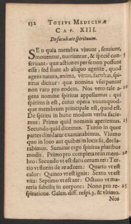 Cap. XIII. De facultate spirituum.