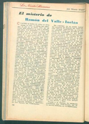 El misterio de Ramón del Valle-Inclán : La novela humana