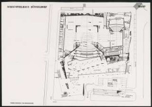 Düsseldorfer Schauspielhaus, Düsseldorf Wettbewerb: Grundriss Eingangsgeschoss 1:200