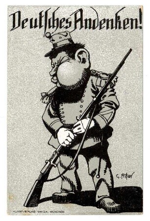 Deutsches Andenken! (französischer Soldat mit geschwollener Backe)