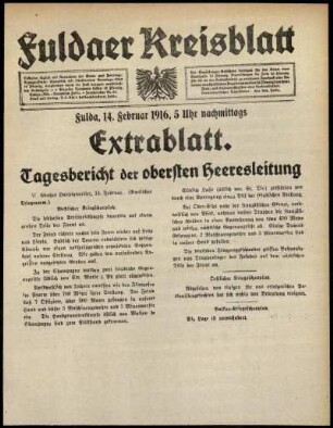 Ausgabe vom Montag, den 14. Februar 1916.