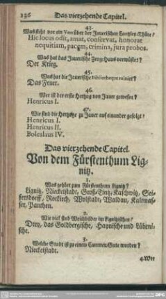 Das vierzehende Capitel. Von dem Fürstenthum Lignitz