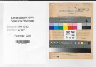 Entnazifizierung Carl Fudickar , geb. 10.10.1893 (Kaufmann)